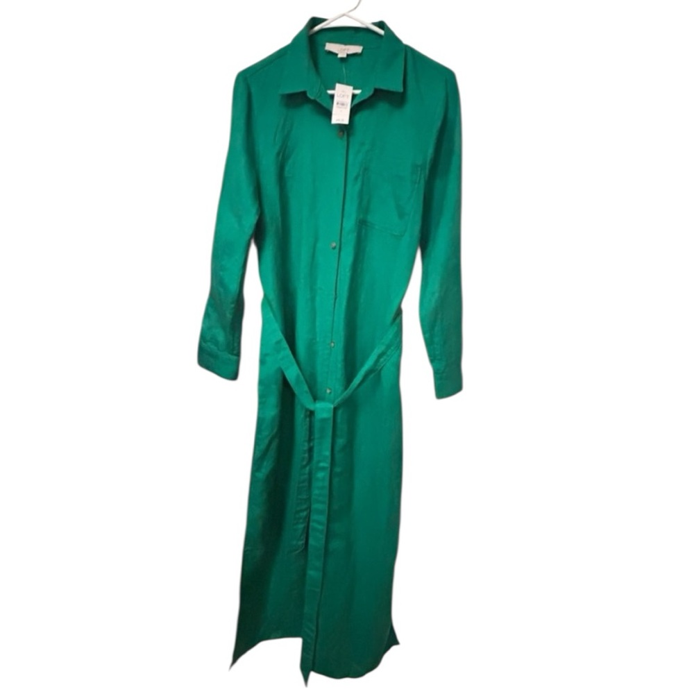 LOFT Vibrant Green Shirt Dress